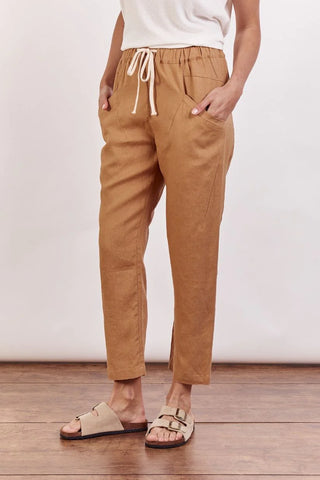 Luxe Linen Pants Caramel