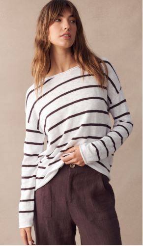 Nellie Top - Cherry Stripe