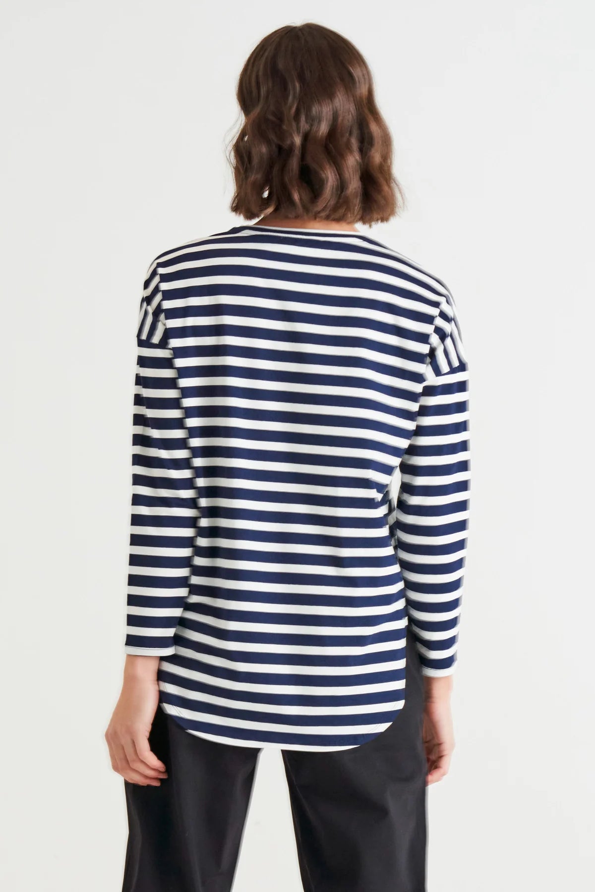 Jessie Long Sleeve Blue Stripe