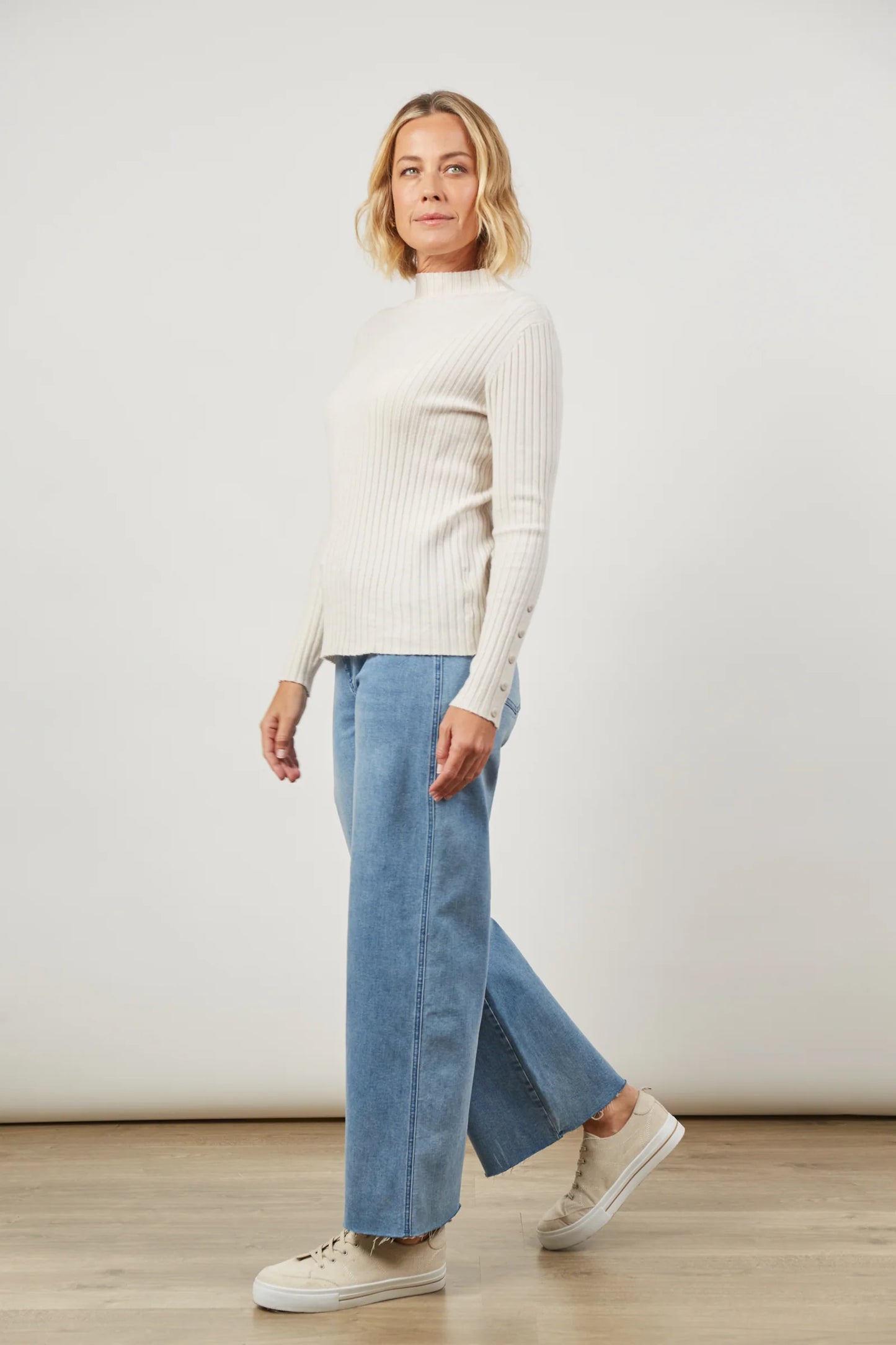 Skyline Knit Top - Creme