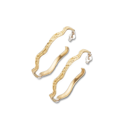 Garden of the Sea Coral Hoop Earrings