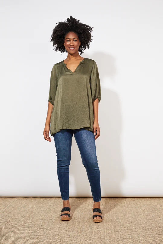 Barbados Relax Top - Khaki