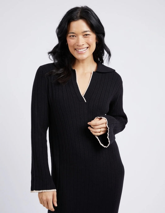 Maple Knit Dress Black