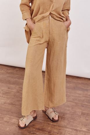 Jude Linen Pant - Caramel