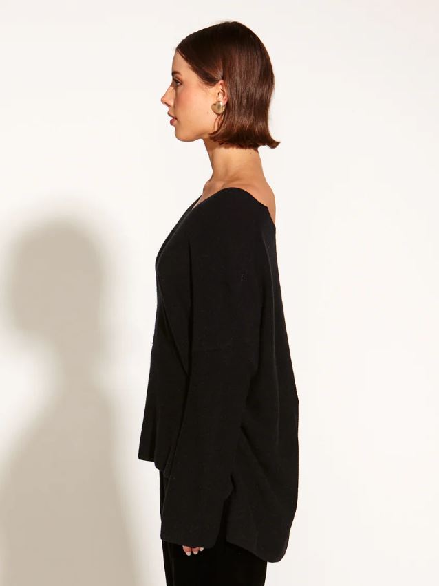 Ordinary Love V Neck Knit Black