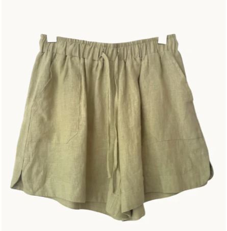 Bronte Linen Shorts Sage