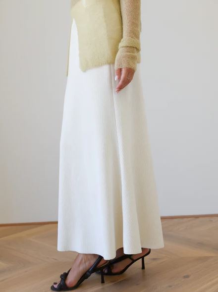 Hannah Maxi Corduroy Skirt Milk