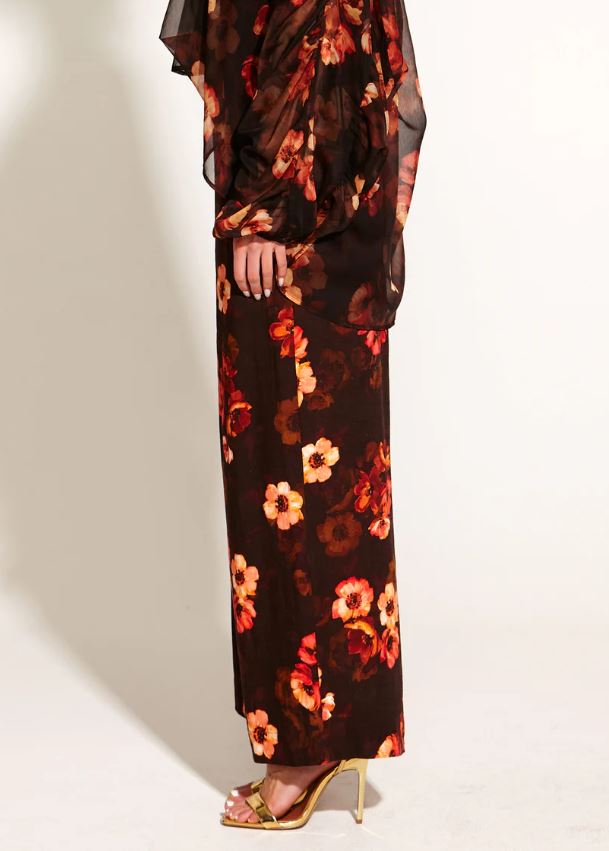 Bloom Wide Leg Pant Rose Dust Floral