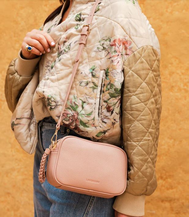 Jacinta Crossbody Bag with Kubi Strap Dusty Rose