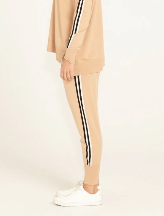 Aida Knit Pant Natural Stripe