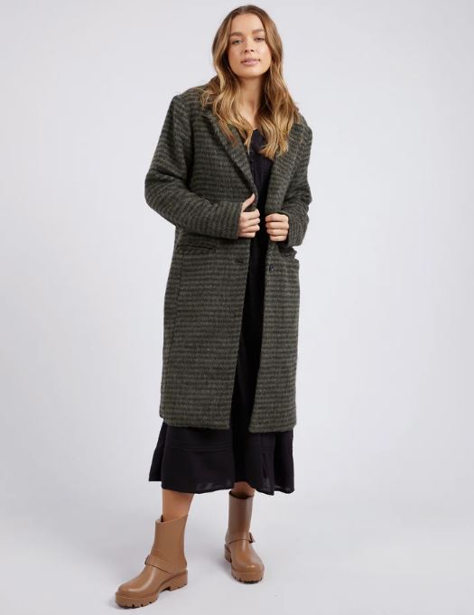 Clementine Coat Green & Black