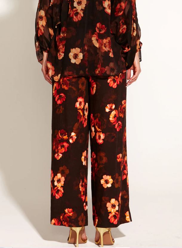 Bloom Wide Leg Pant Rose Dust Floral