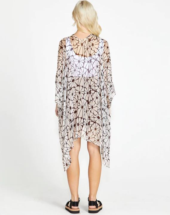 Kiera Kaftan Choc Flower