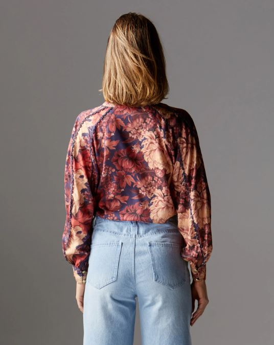 Berry Kiss Blouse Floral