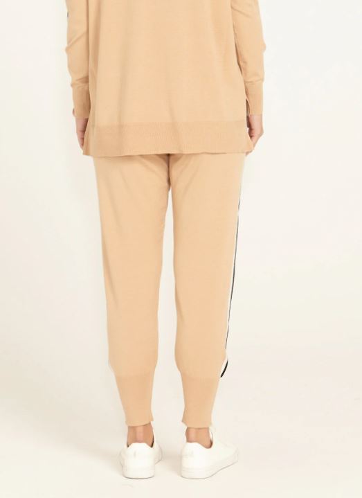 Aida Knit Pant Natural Stripe