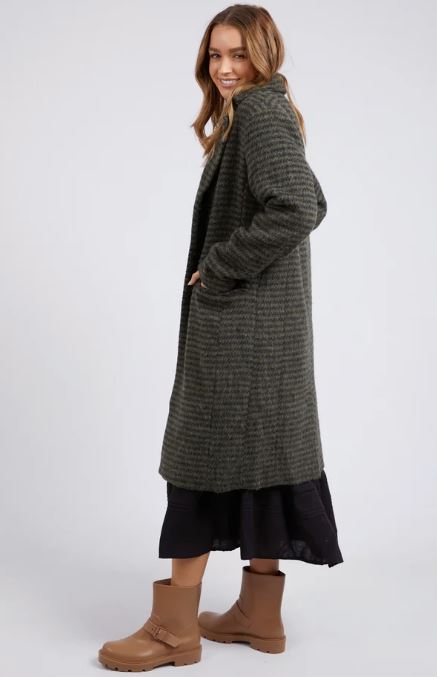 Clementine Coat Green & Black