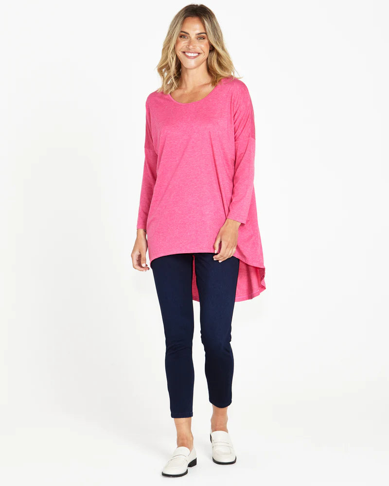 Celeste Tunic Tee - Pink Marle