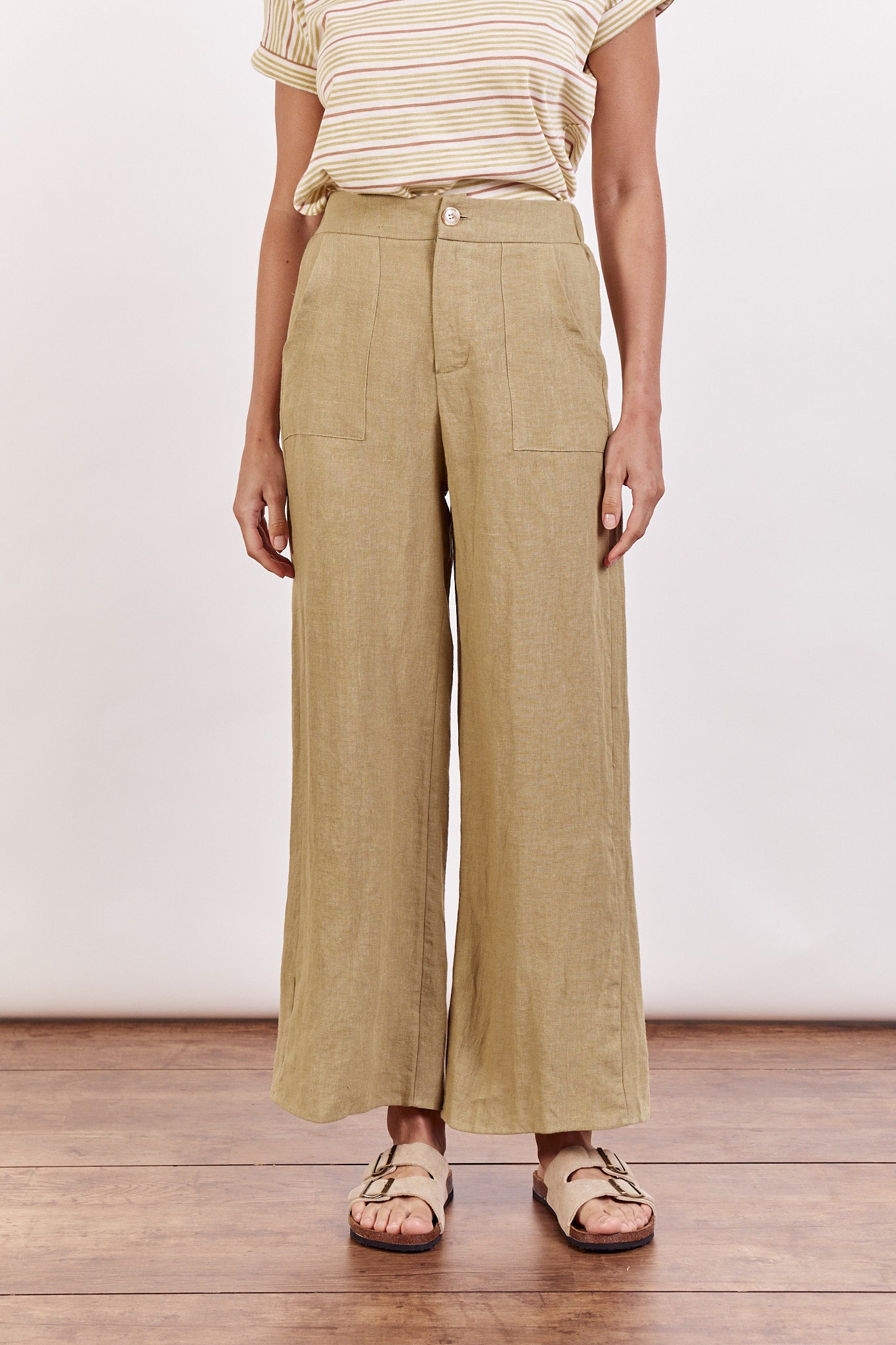 Jude Linen Pant - Pistachio