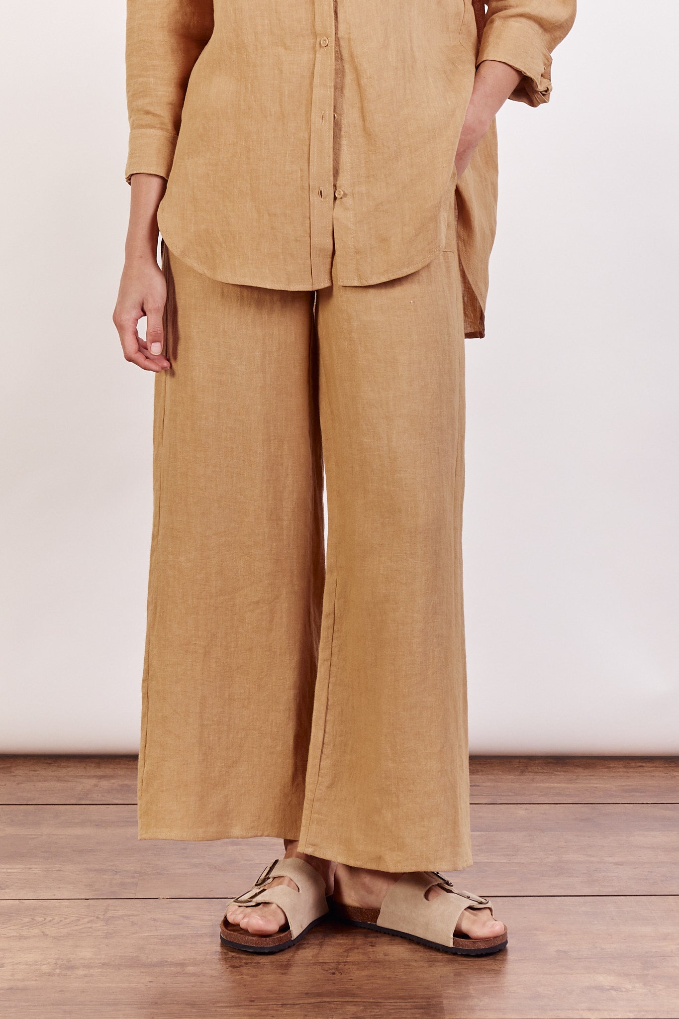 Jude Linen Pant - Caramel