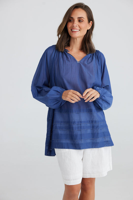 Ahoy Top Royal Blue One Size