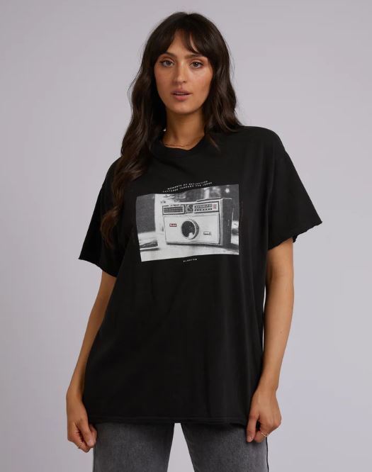 Lense Oversized Tee Washed Black