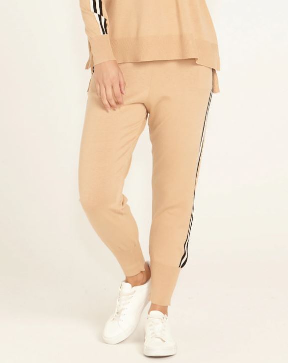 Aida Knit Pant Natural Stripe