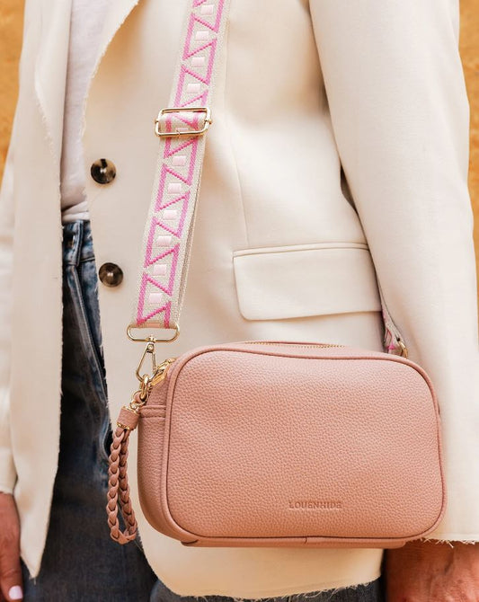 Jacinta Crossbody Bag with Kubi Strap Dusty Rose