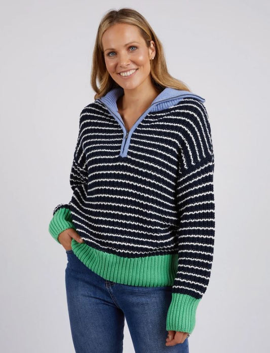 Brook Stripe Knit Navy