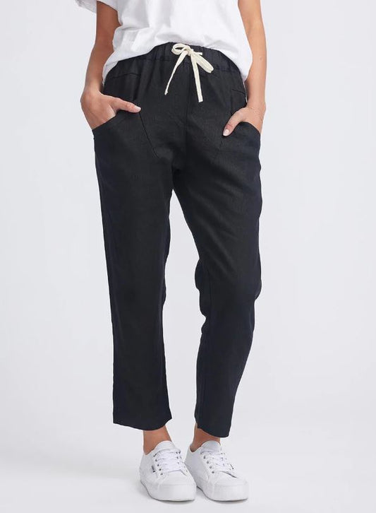 Luxe Linen Pant Black