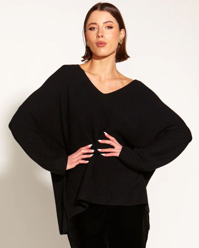 Ordinary Love V Neck Knit Black