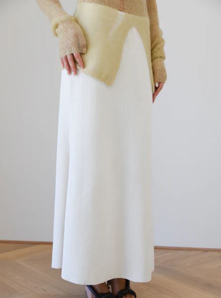 Hannah Maxi Corduroy Skirt Milk