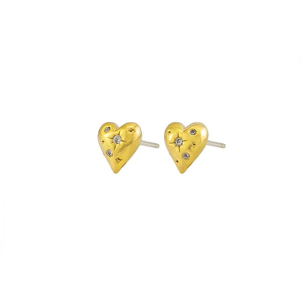 Daphne Heart Studs