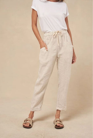 Luxe Linen Pant - Natural
