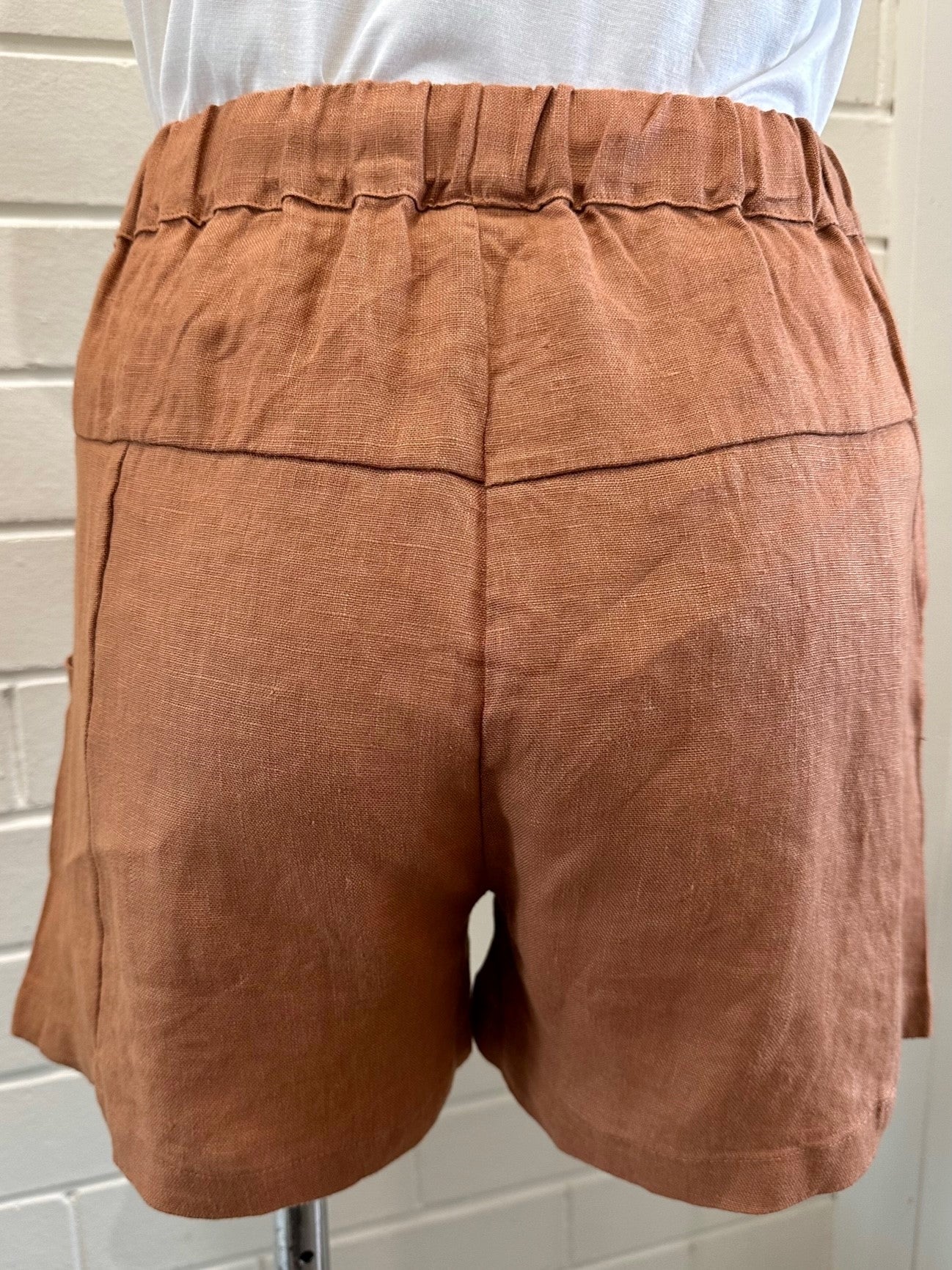 Luxe Linen Shorts - Terracotta