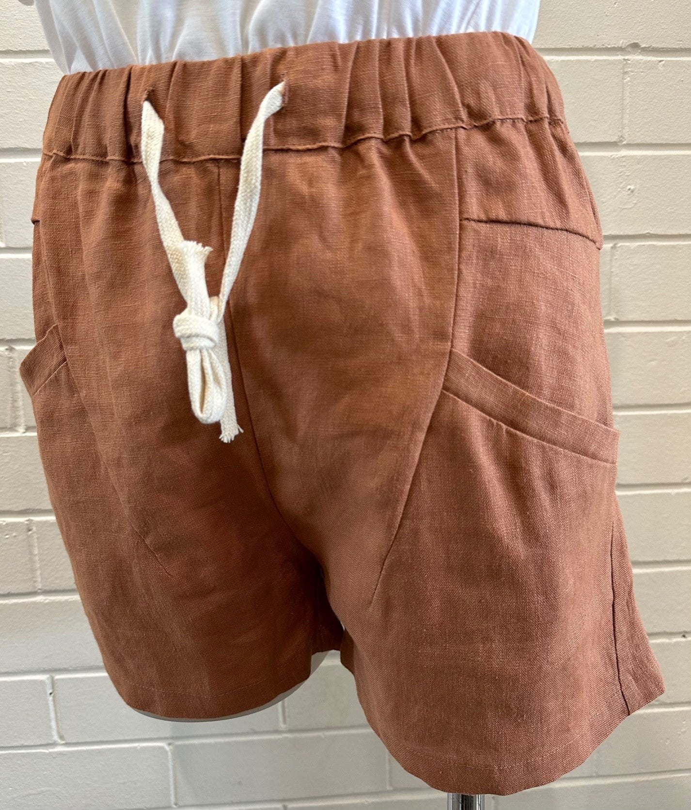 Luxe Linen Shorts - Terracotta