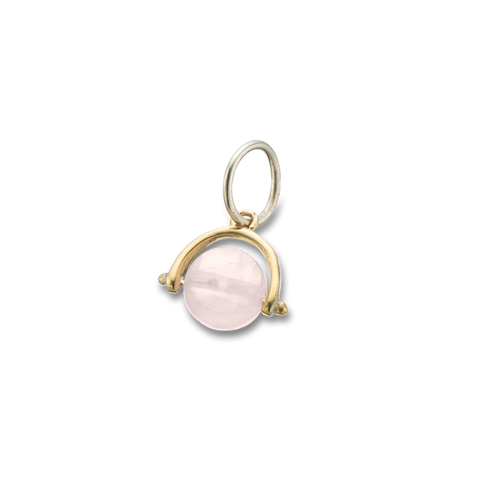 Palas Jewellery Rose Quartz Love Spinner Charm
