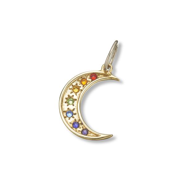 Chakra moon charm