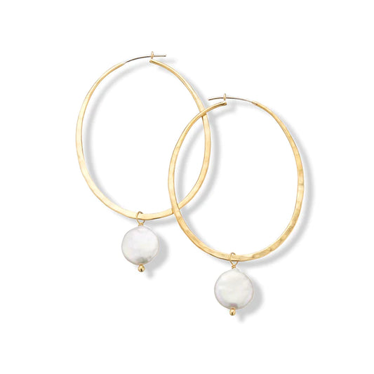 Palas Icaria Hoop Peal Earrings