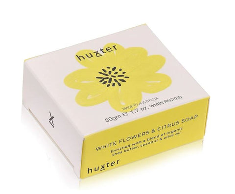 Mini Boxed Guest Soap - Pale Yellow Flower - W/Flowers & Citrus 50gm