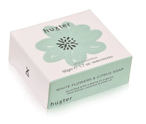 Mini Boxed Guest Soap - Pale Green Flower - W/Flowers & Citrus 50gm