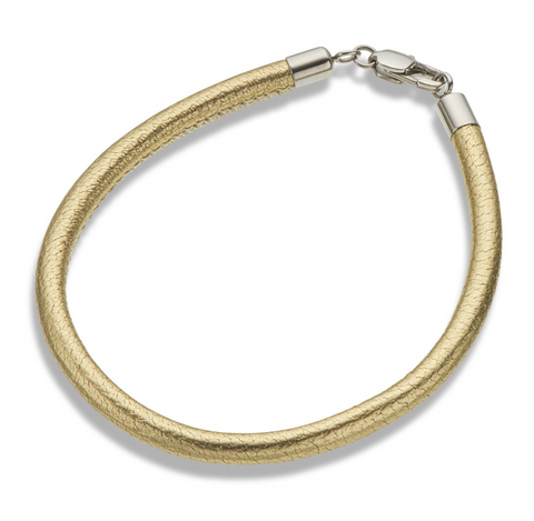 Palas Gold Leather Fine Bracelet