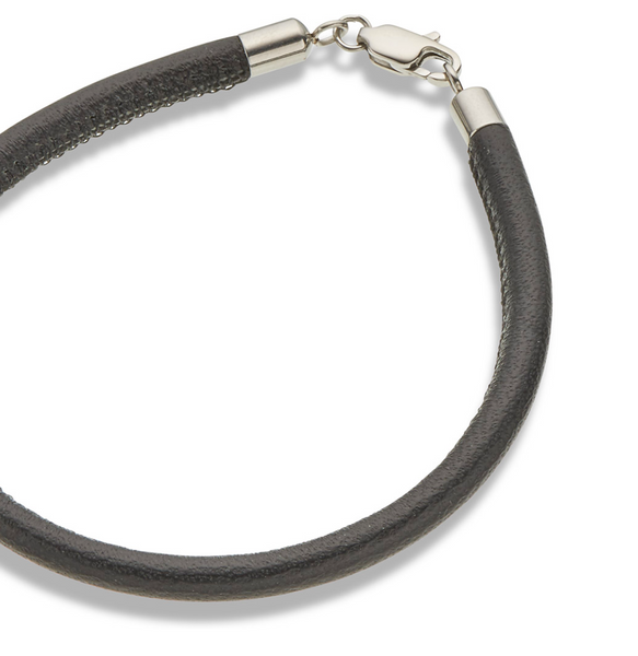 Palas Black Leather Fine Bracelet